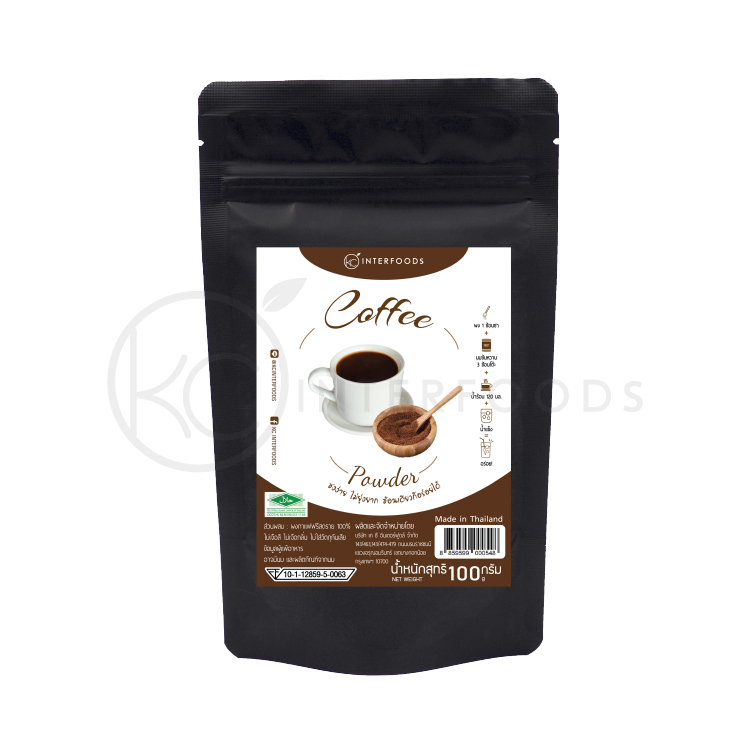ผงกาแฟสำเร็จรูป 100% 100 กรัม (Instant Coffee Powder)